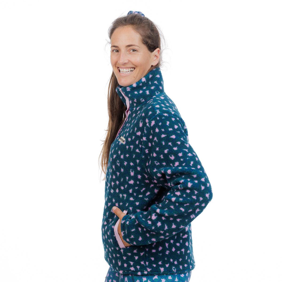 SWEAT POLAIRE WILD BLEU - FEMME