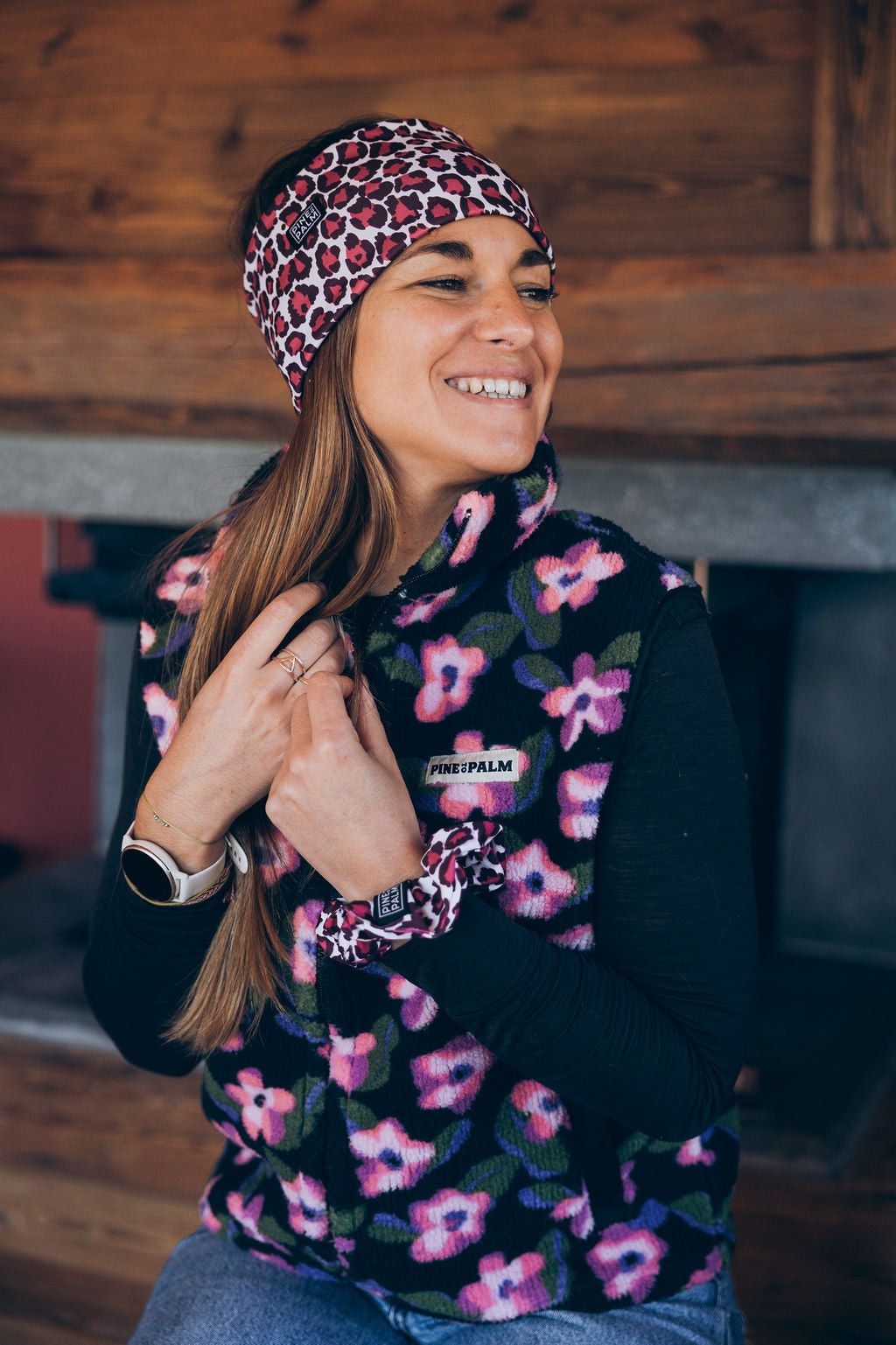 VESTE SANS MANCHES POLAIRE ROSA - FEMME