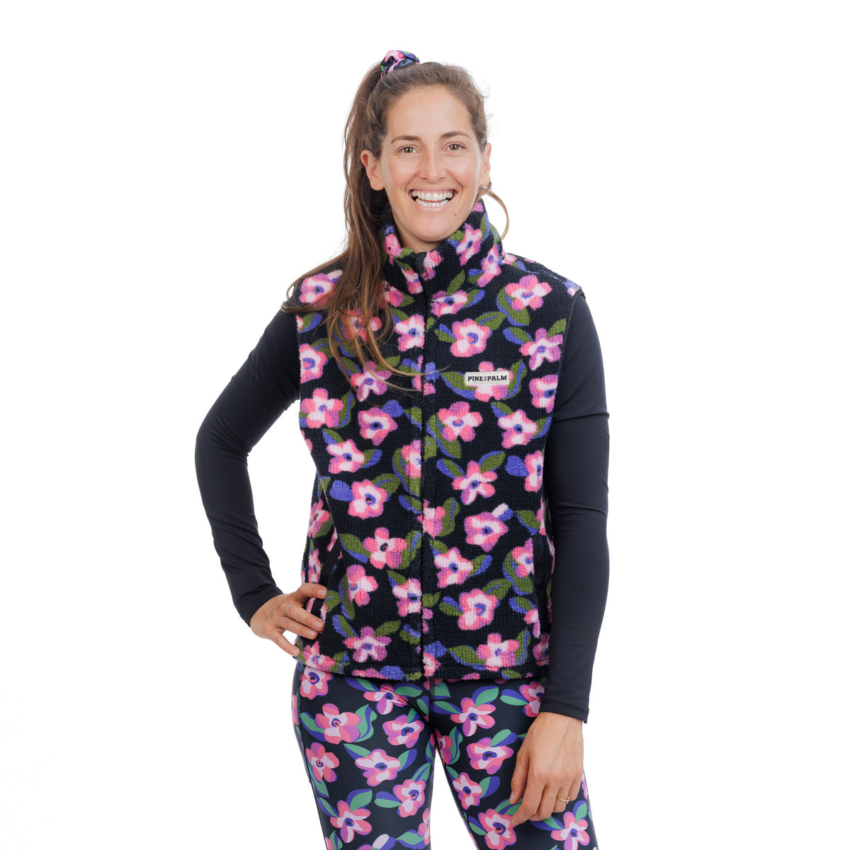 VESTE SANS MANCHES POLAIRE ROSA - FEMME
