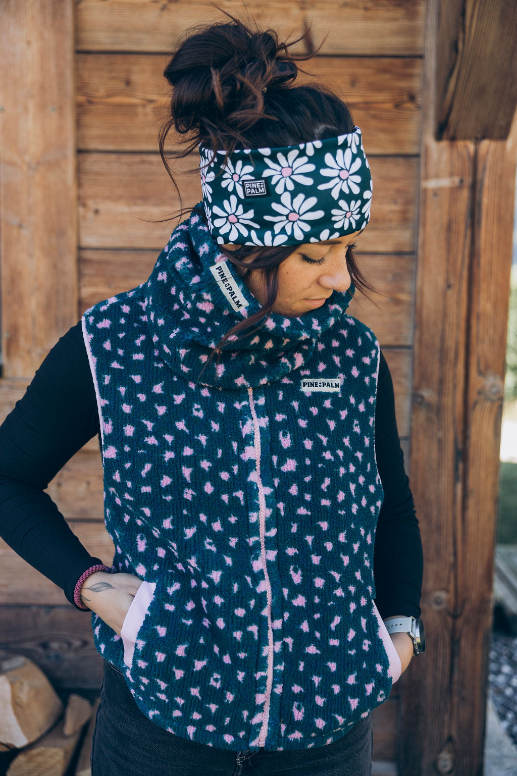 VESTE SANS MANCHES POLAIRE WILD BLEU - FEMME