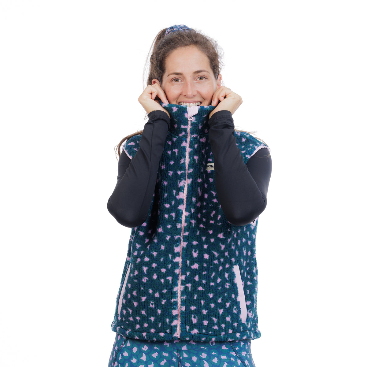 VESTE SANS MANCHES POLAIRE WILD BLEU - FEMME