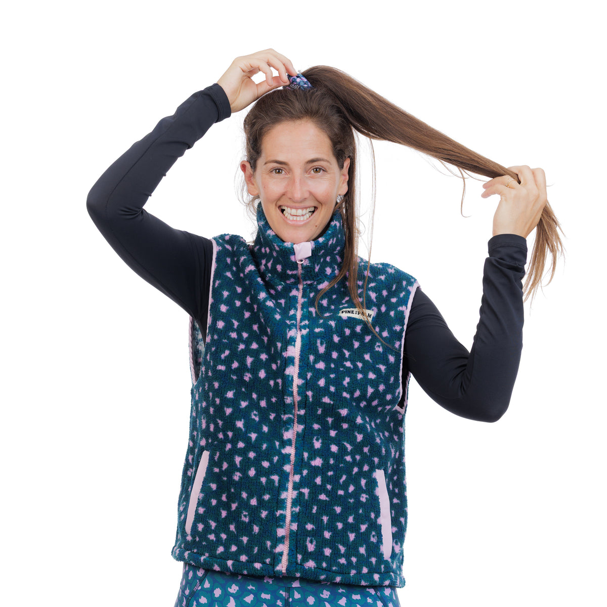 VESTE SANS MANCHES POLAIRE WILD BLEU - FEMME