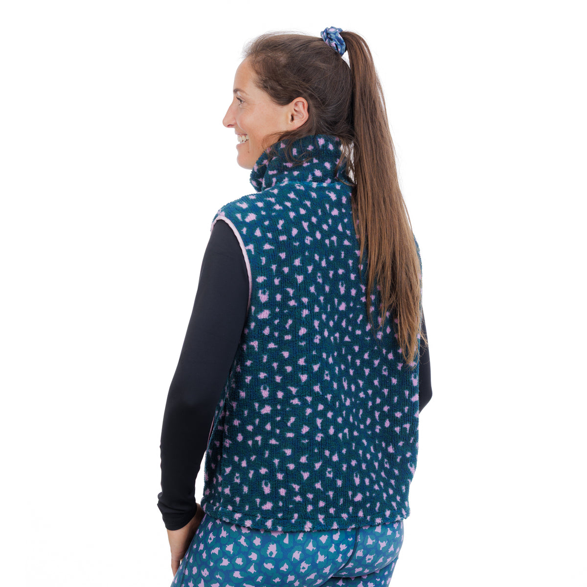VESTE SANS MANCHES POLAIRE WILD BLEU - FEMME