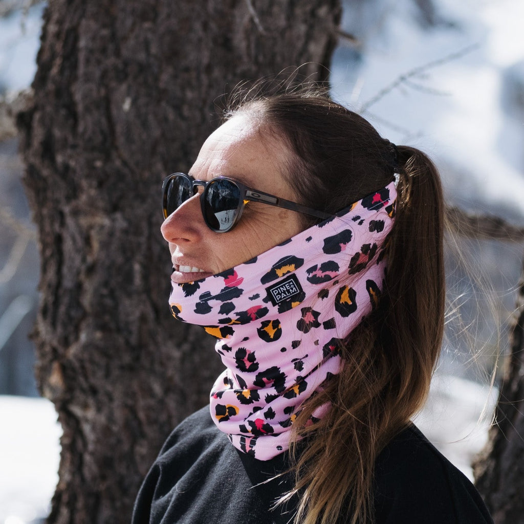 Chaussettes de ski Pine To Palm Cook's Léopard Prune pour femme